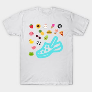 Croc with charms stickers T-Shirt